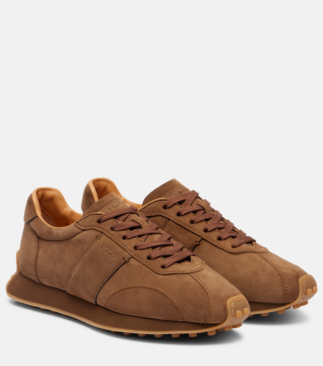 Замшевые кеды T-Vintage Tod's, Sepia