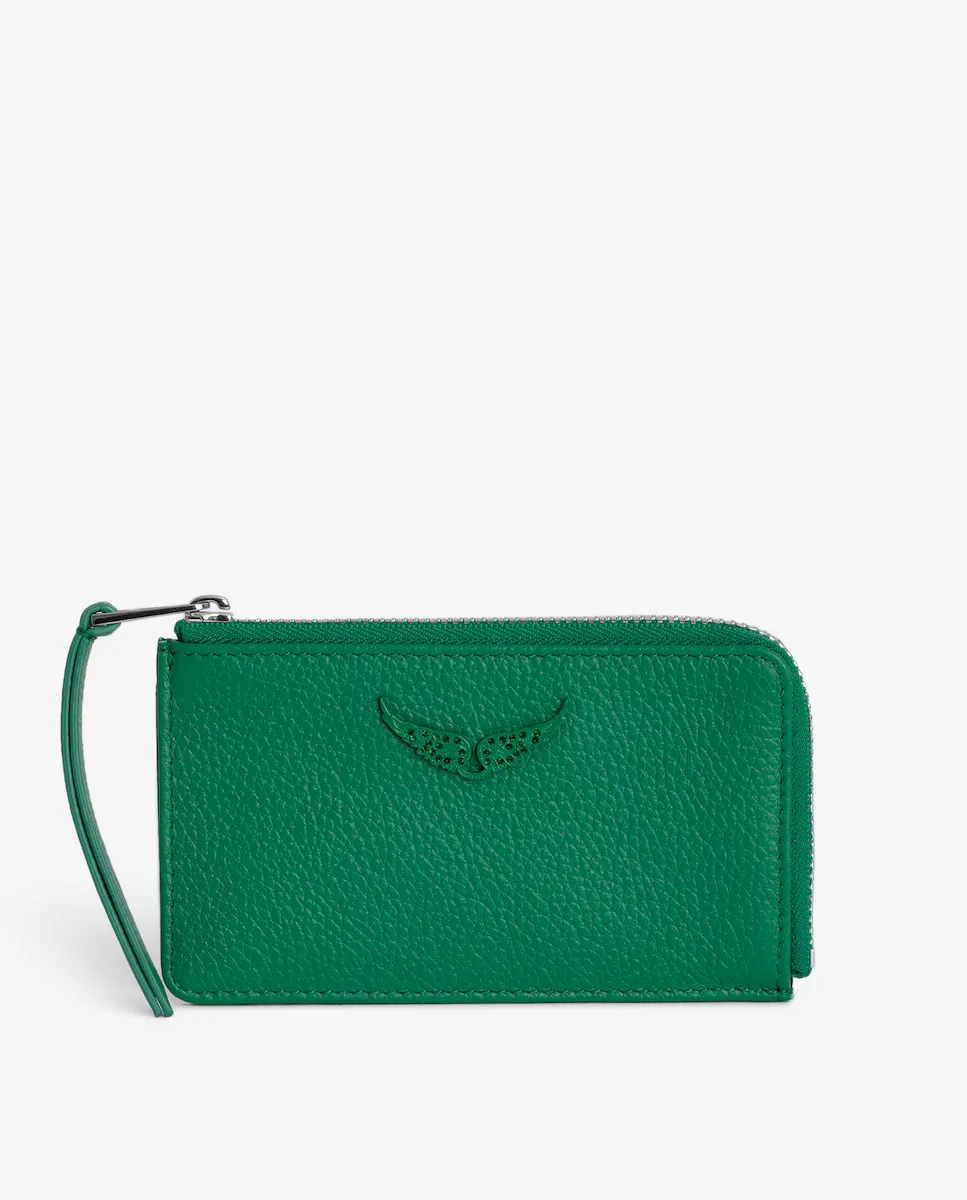 

Женская визитница ZV Card зеленая кожаная Zadig & Voltaire, зеленый