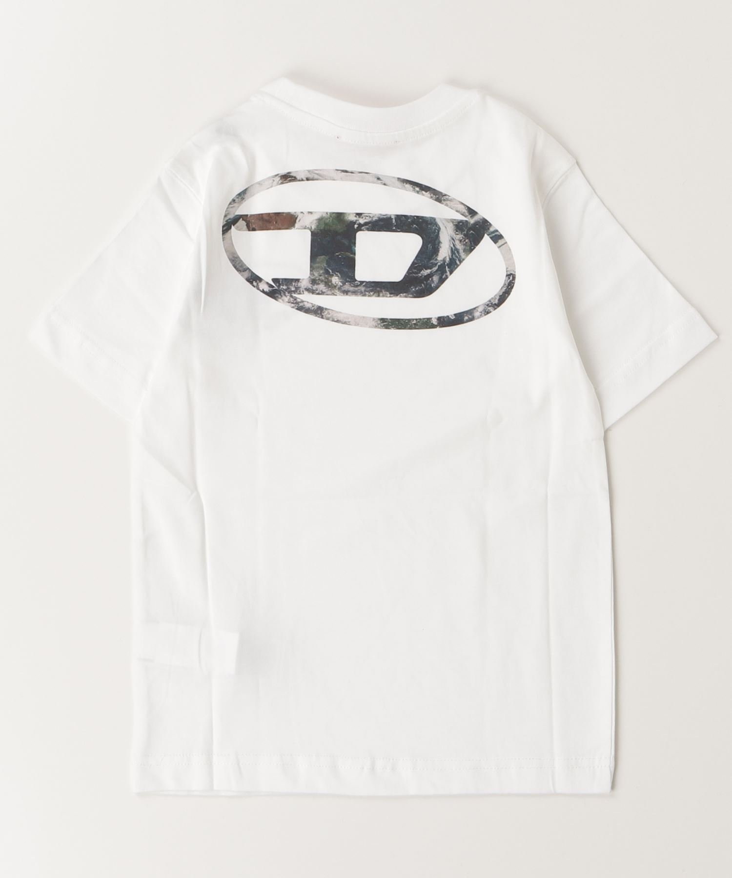 Детская футболка с коротким рукавом и логотипом бренда DIESEL One-Point, White — фото 2
