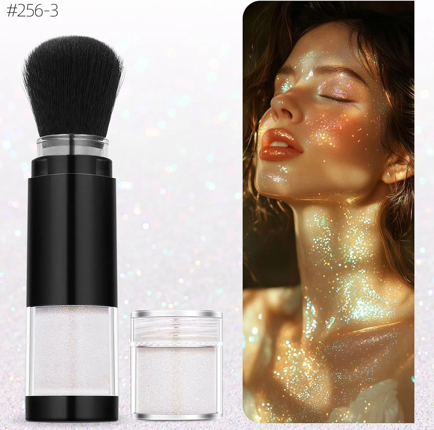 Блеск для лица и скул Glitter Powder, Long Lasting Waterproof, 0.08 кг, 256-03 — фото 3