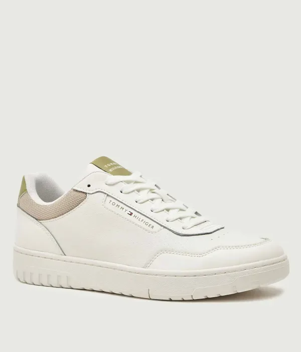 Кожаные кроссовки BASKET CORE LITE LTH Tommy Hilfiger, экрю