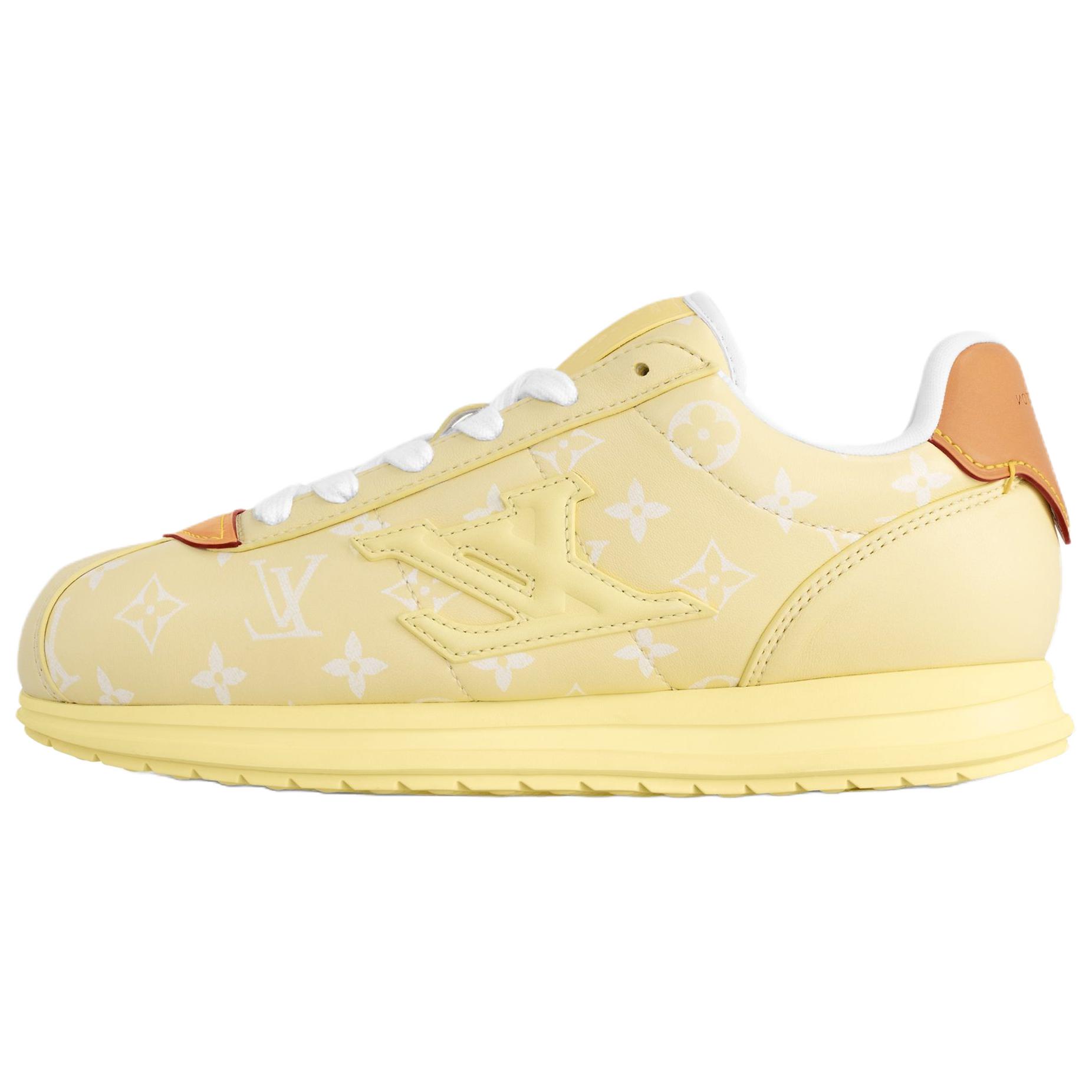 

LOUIS VUITTON Кроссовки мужские повседневные Buttersoft FW25 от Nigo Collaboration, светло-желтые