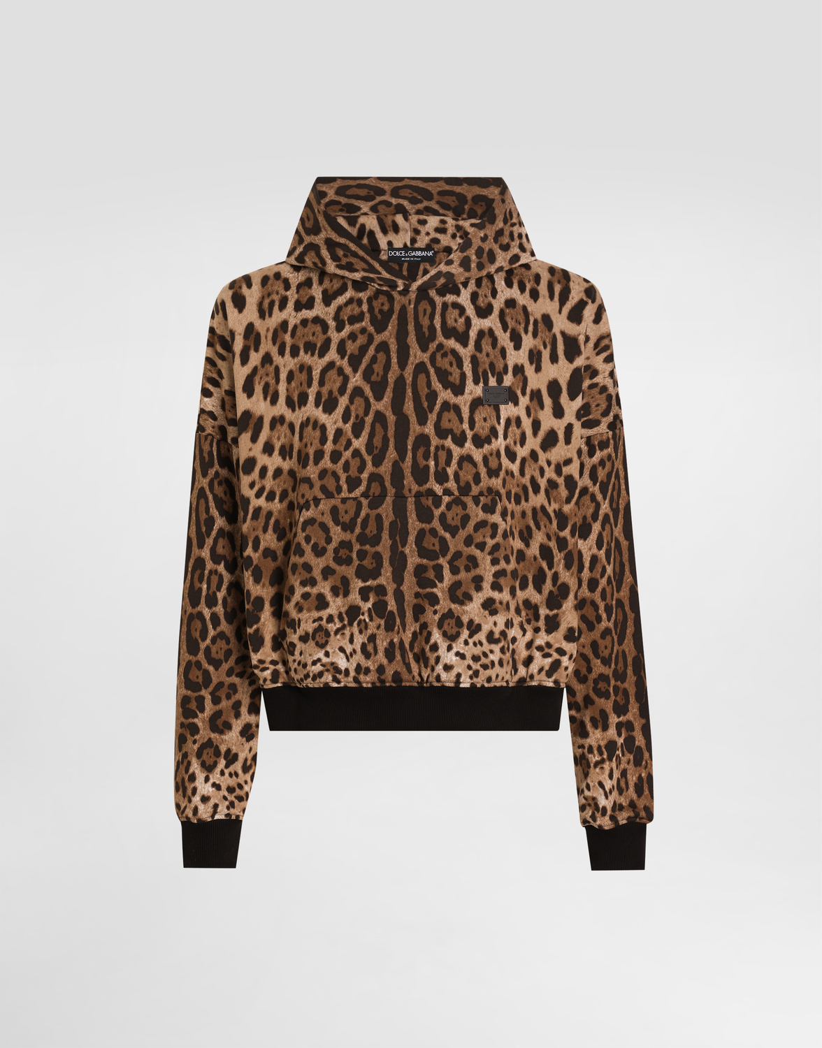 

Хлопковое худи с биркой Dolce & Gabbana, принт