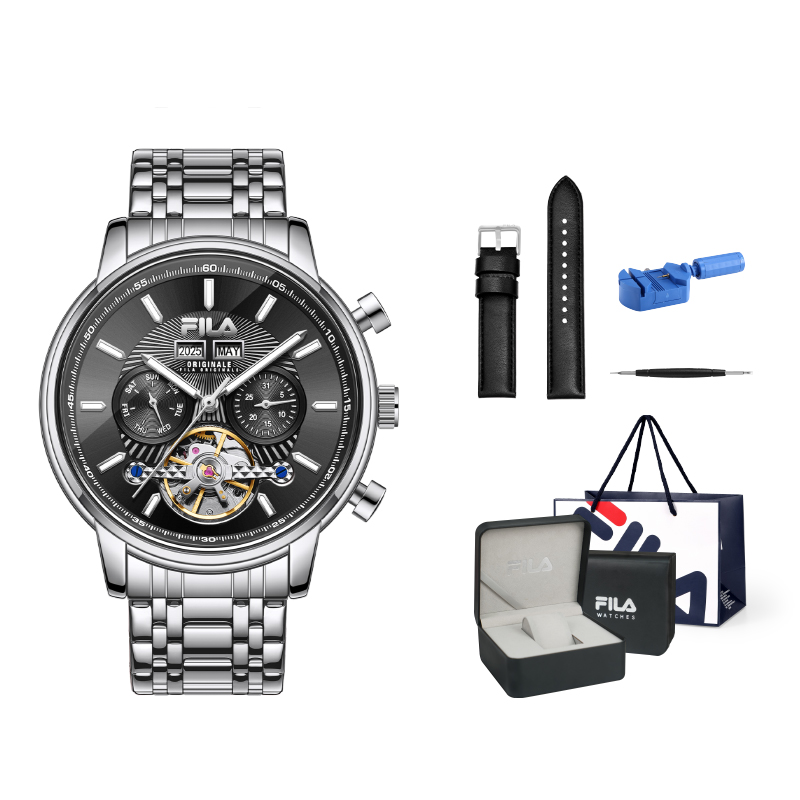 

FILA Классические наручные часы механический механизм черный циферблат мужские часы