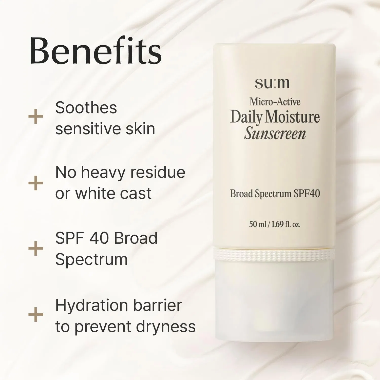 Солнцезащитный крем для лица SU:M Microactive Daily Moisture Sunscreen SPF 40, 40 мл — фото 4