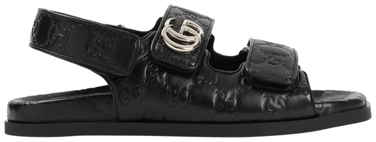 Женские сандалии Gucci Double G, черные