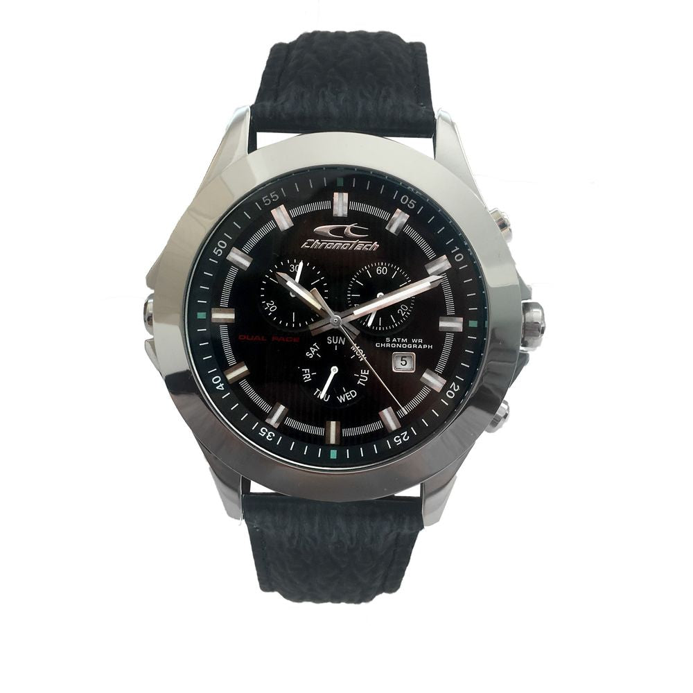 

Мужские часы Chronotech Leather, черный