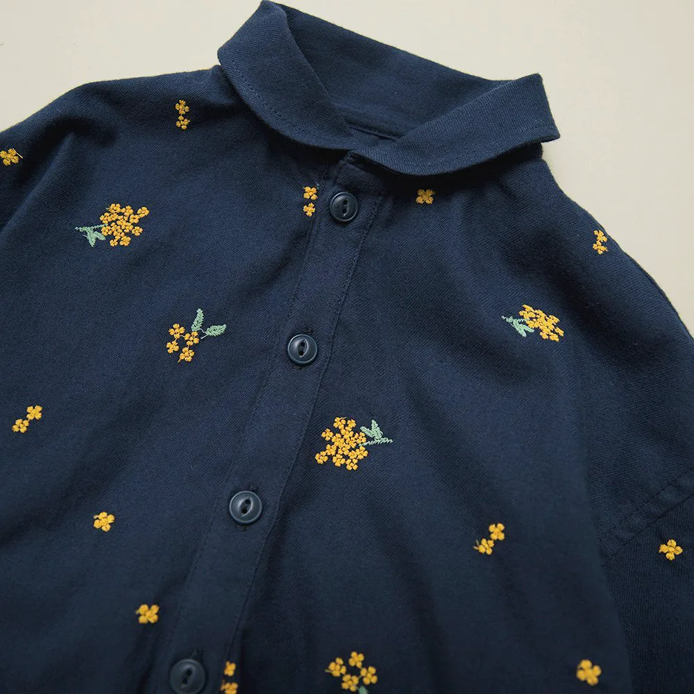 Комплект из топа и брюк с вышивкой «Золотой глаз» Branshes, Navy blue — фото 3