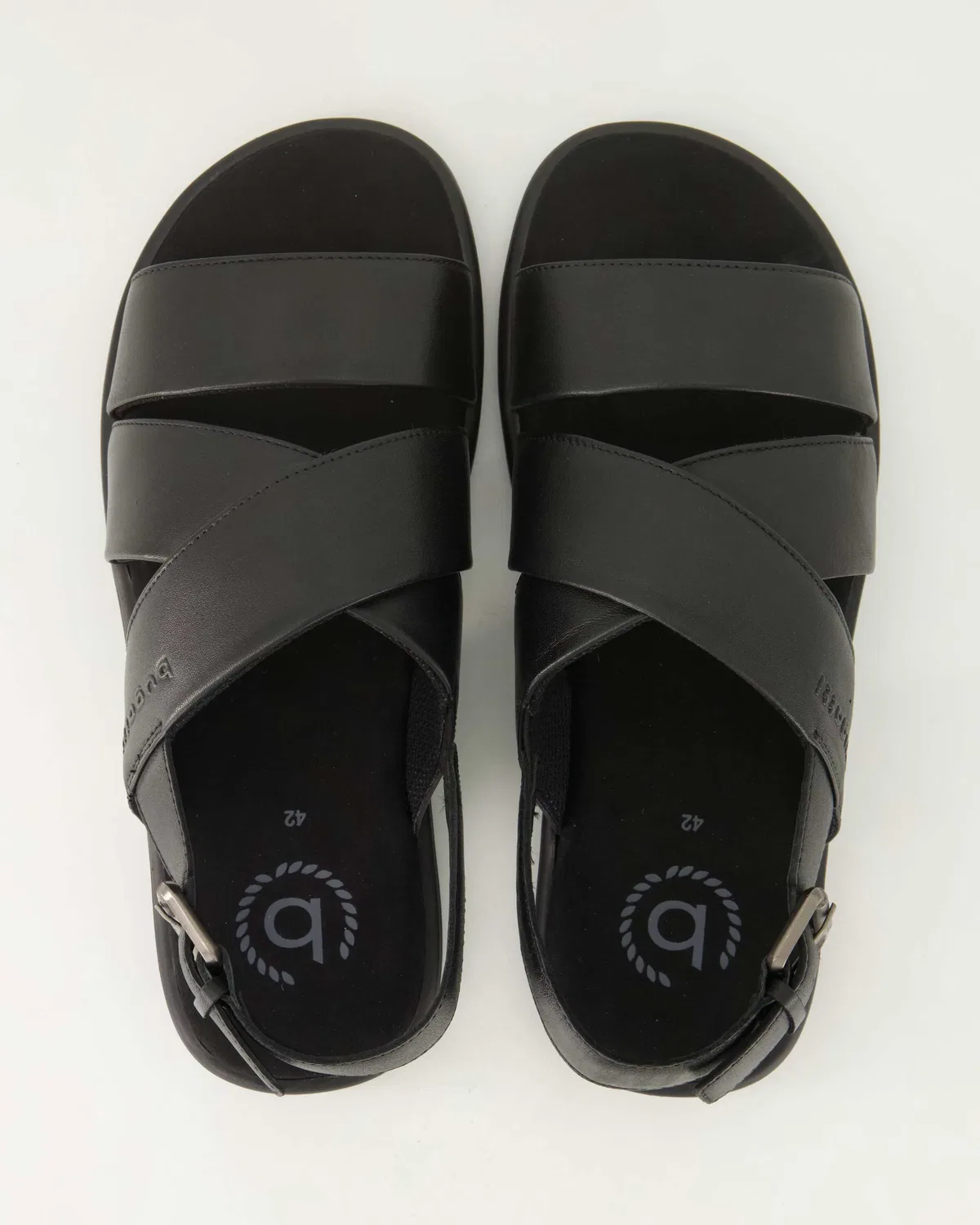 Сандалии кожаные Bugatti shoes, черный — фото 4