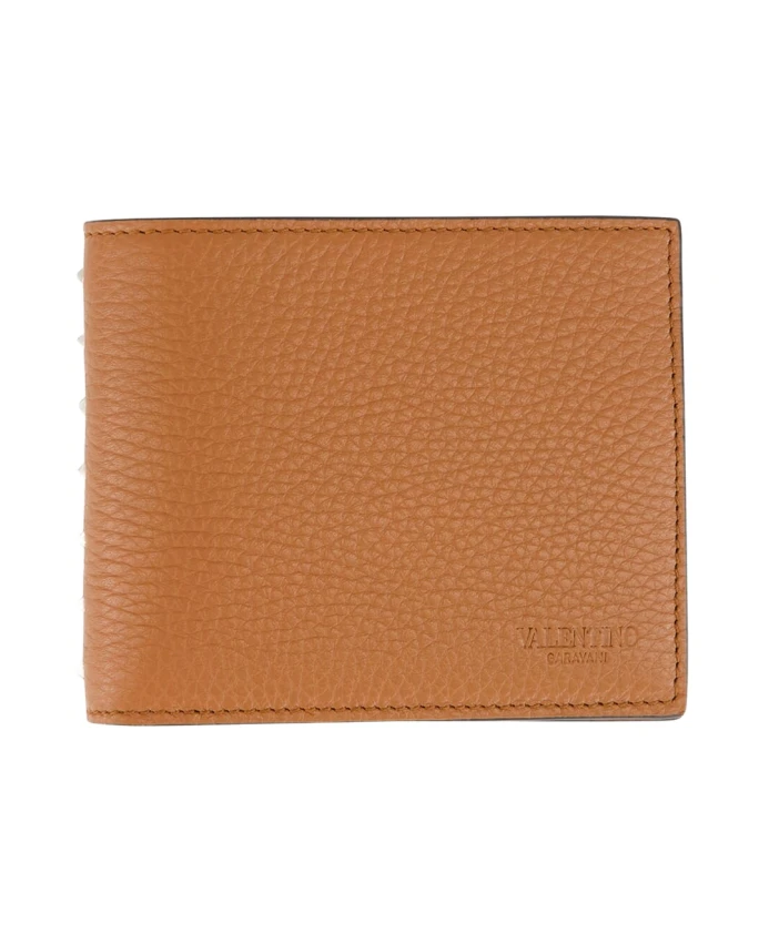 

Складной кошелек Selleria с заклепками Rockstud Valentino Garavani, коричневый