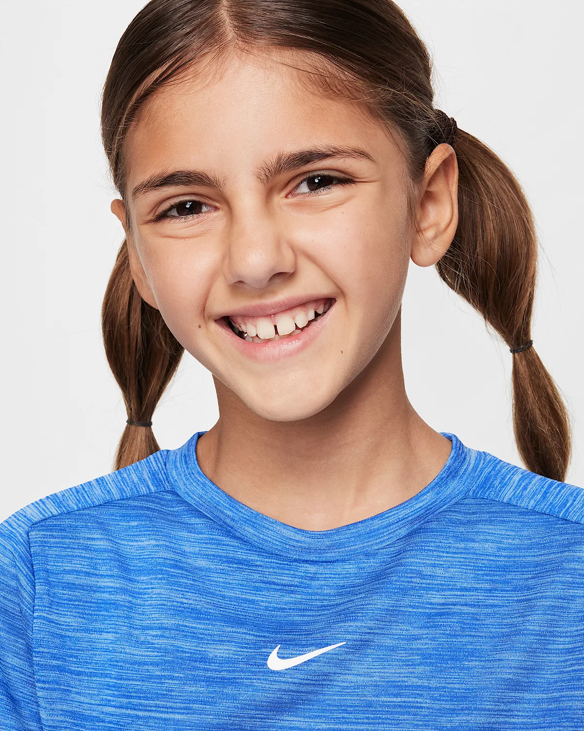 Большие детские Dri-FIT короткий рукав топ Nike Multi, Game Royal/University Blue/White — фото 3