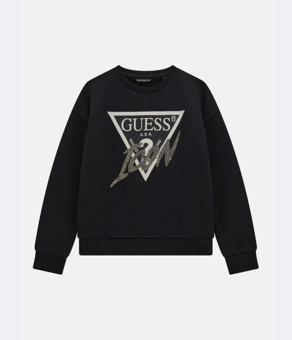 

Толстовка детская Guess с принтом, черный