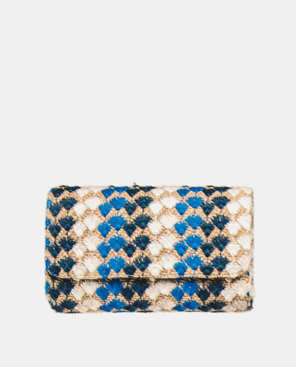 

Клатч с трехцветной вышивкой Sabbai Bolsos, мультиколор