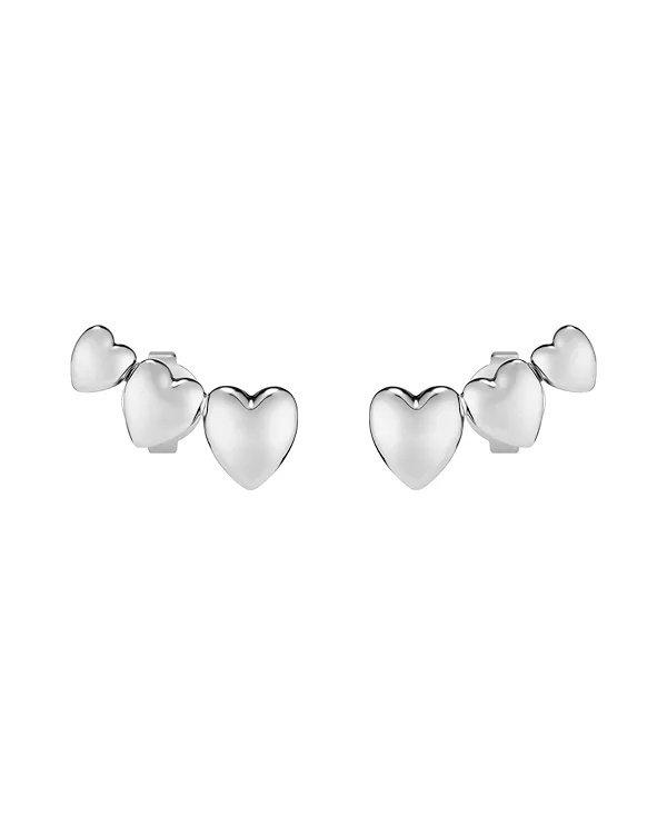 

Мини-Серьги в форме сердца серебристого тона из нержавеющей стали Olivia Burton, silver