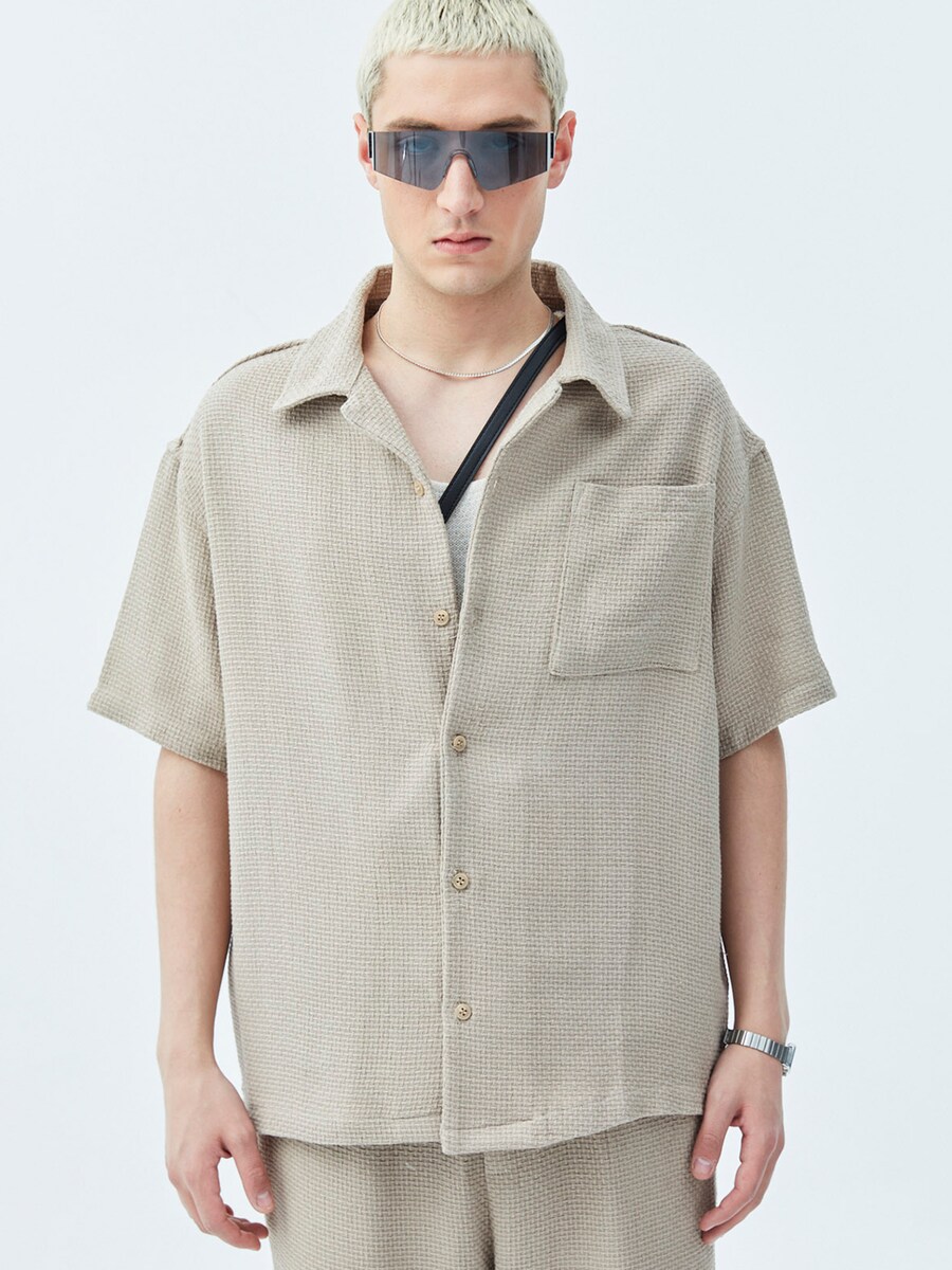 

Повседневная рубашка VAMOS CLO Comfort fit Button Up Shirt Indre, бежевый