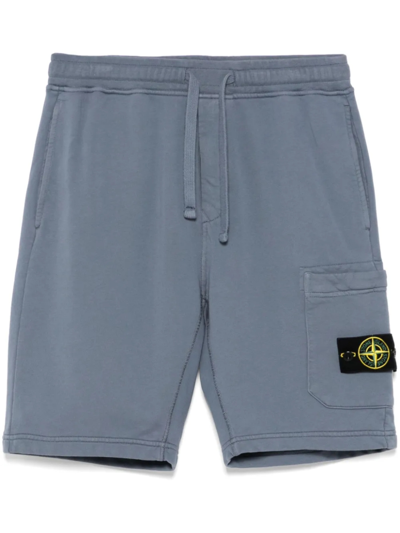 

Шорты с логотипом Stone Island, окрашенным в технике крашения, синий