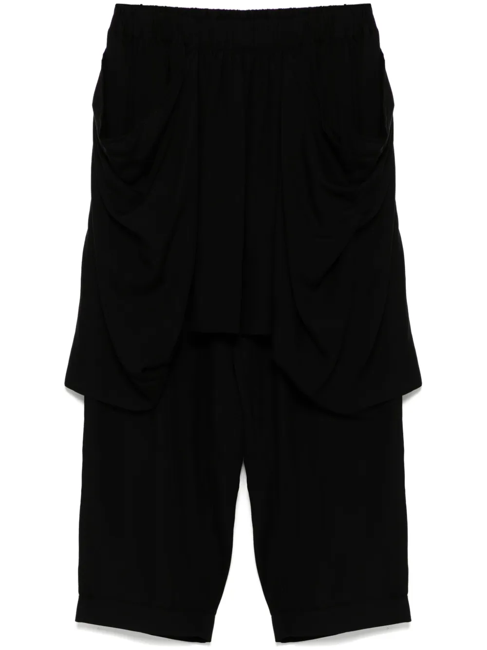 

Многослойные зауженные брюки Yohji Yamamoto, черный