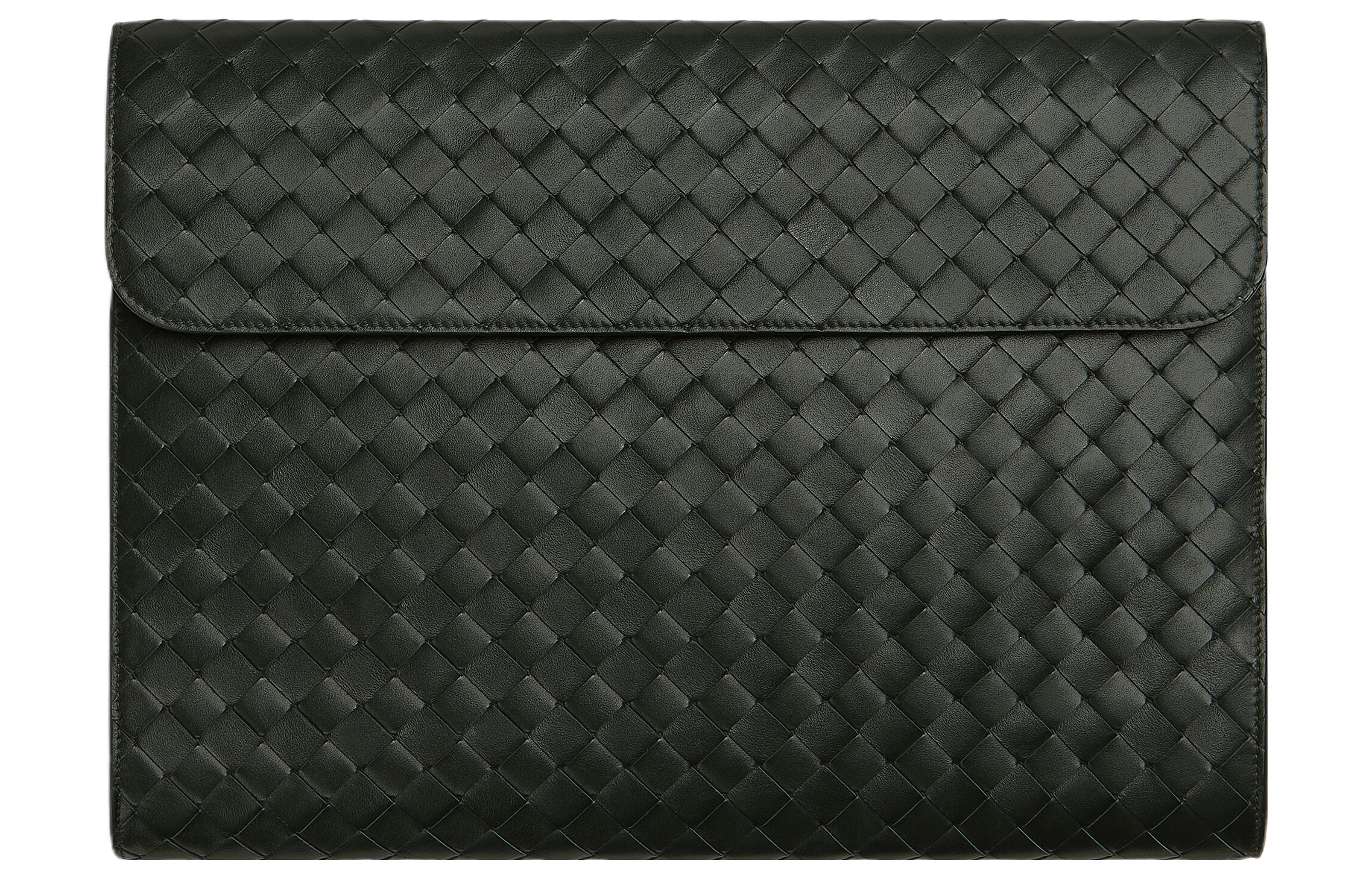 

Bottega Veneta Мужской клатч из телячьей кожи Intrecciato, темно-зеленый