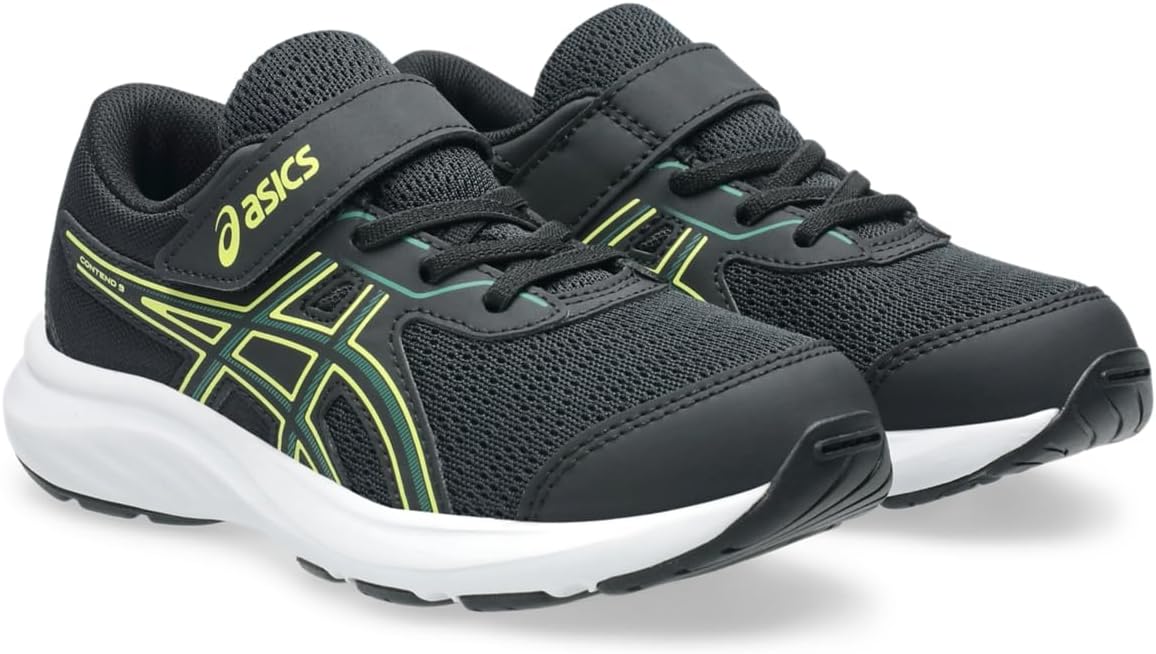 Кроссовки ASICS Boys Contend 9 Ps (для малышей/детей младшего возраста), черный/зеленый — фото 2