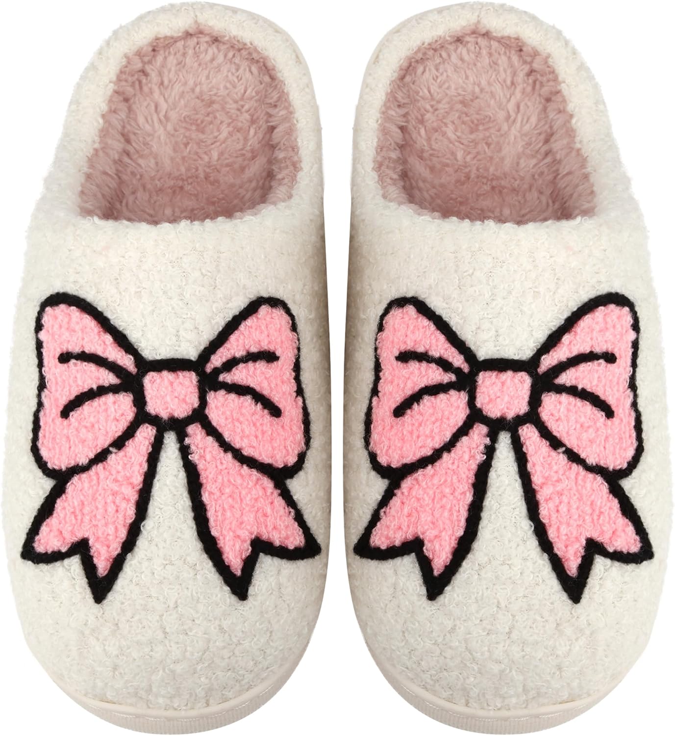 

Тапочки для женщин и мужчин, милые домашние тапочки с плюшевой флисовой подкладкой, теплые домашние обувь на мягкой подошве Cwodor, розовый