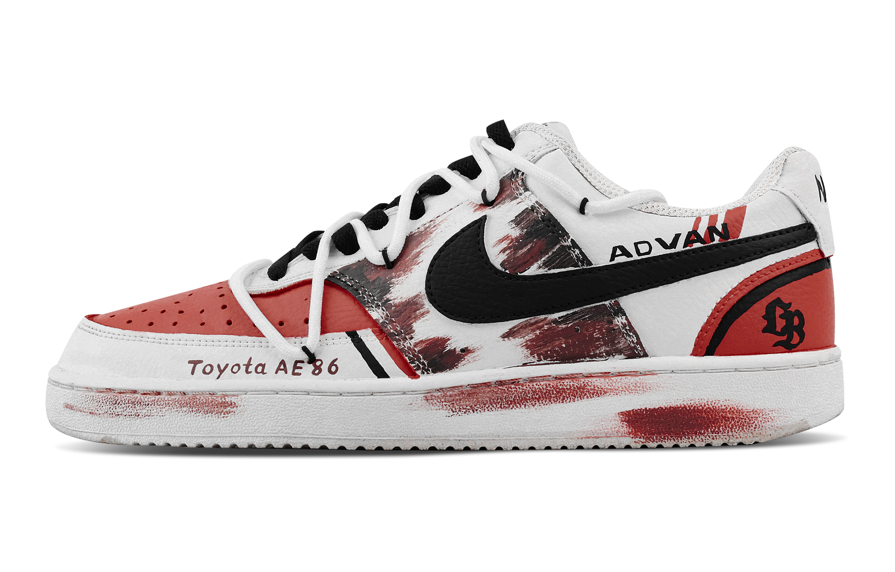 

Nike Кроссовки для скейтборда Court Vision 1 Speed Forward, износостойкие, низкие, мужские, черно-красные