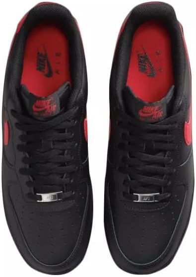 Кроссовки Nike мужские Air Force 1 '07, Black/University Red — фото 4