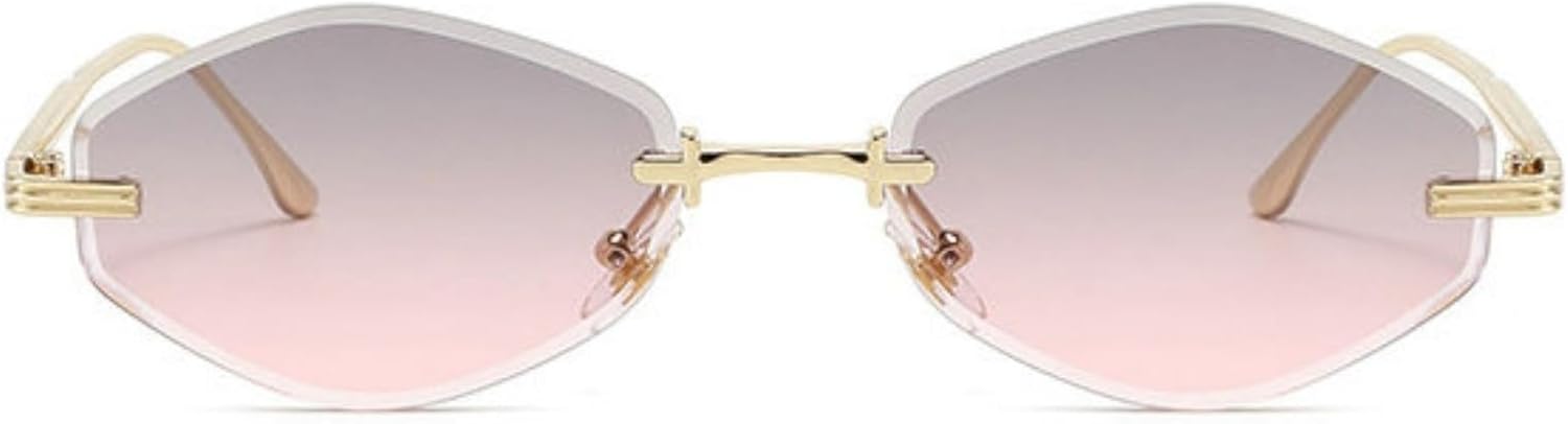 

Солнцезащитные очки Willochra Fashion Rimless Polygon для женщин и мужчин, в стиле ретро, ​​классические, винтажные, квадратные, черные, шестиугольные, с защитой от УФ-излучения UV400, C6