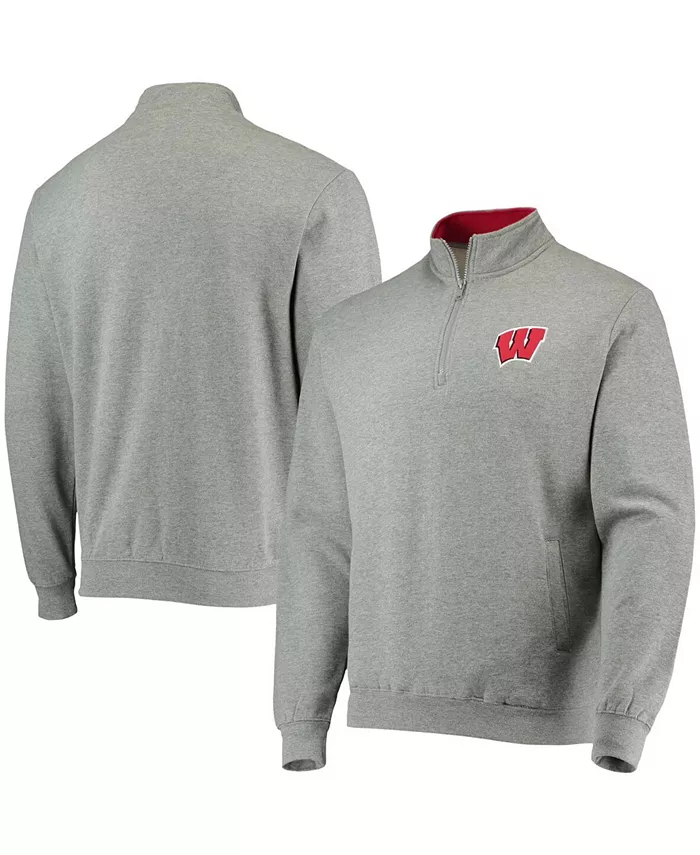 

Толстовка Men's Wisconsin Badgers Tortugas Team Logo Quarter-Zip Jacket Colosseum, серый