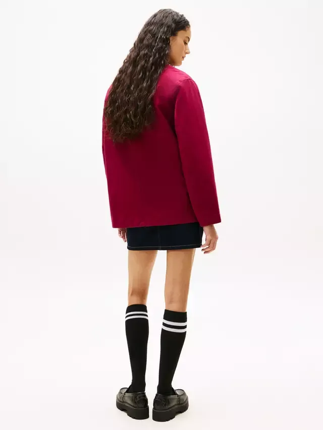 Джинсовая куртка Tommy Jeans Twill Barn Jacket, цвет Lavish Cerise Tommy Hilfiger — фото 2