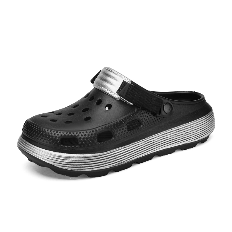 

KUPE Клоги мужские черные серебристые 35-45, цвет Black Silver 35-45