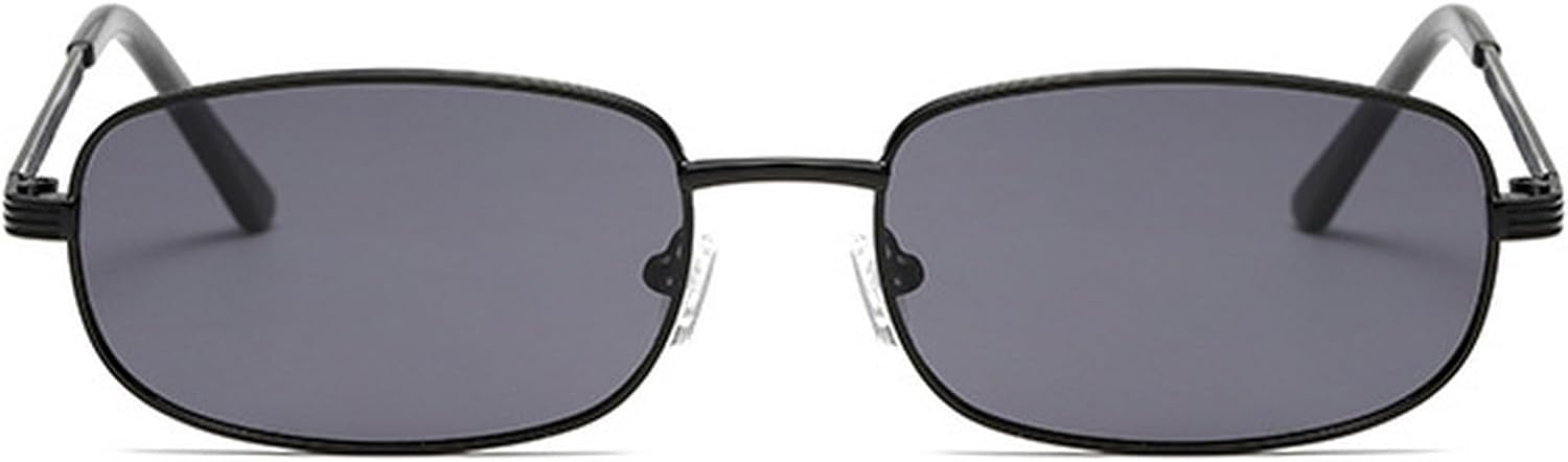 

Ретро женские прямоугольные солнцезащитные очки, модные солнцезащитные очки в маленькой металлической оправе, зеленые солнцезащитные очки, трендовые мужские солнцезащитные очки UV400 mincl, Black