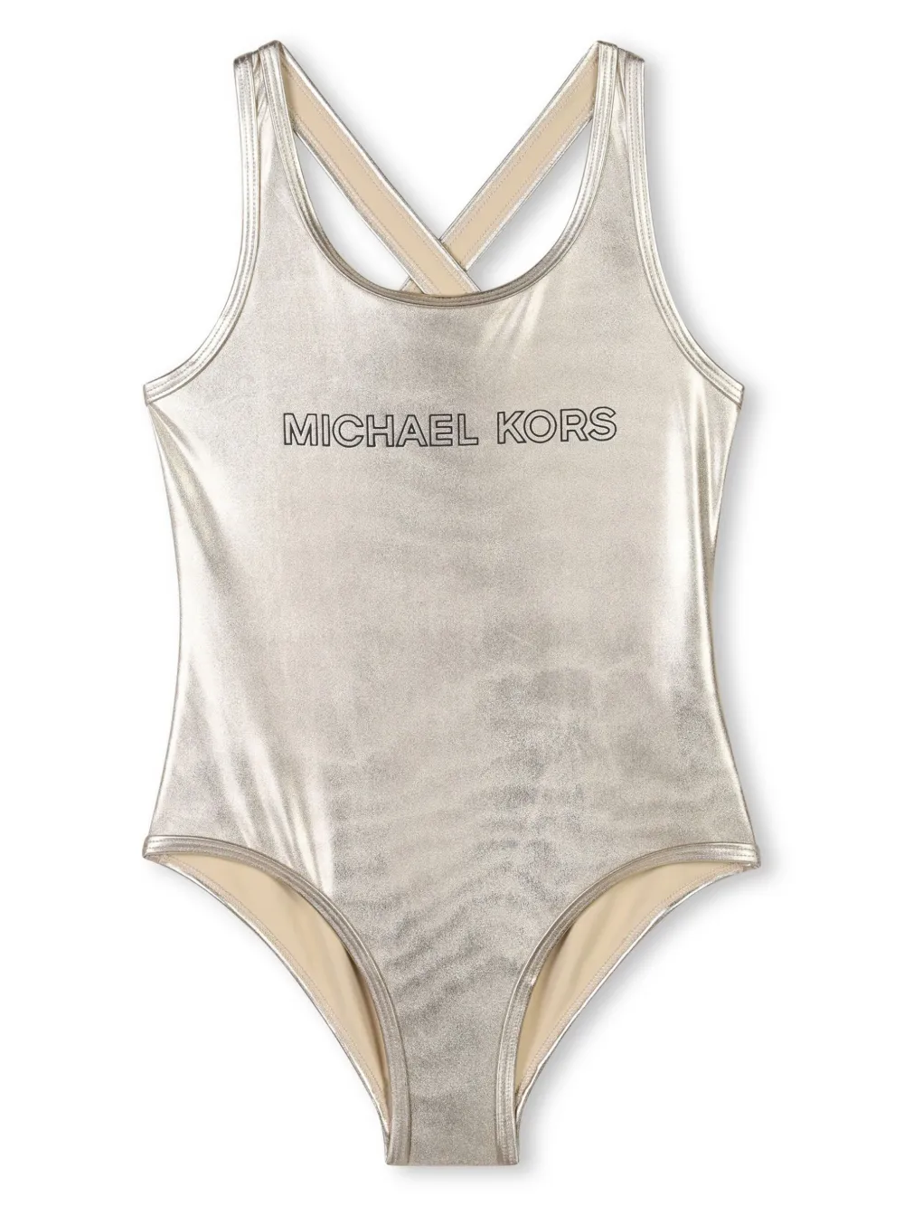 

Купальник с эффектом металлик Michael Kors Kids, золотой