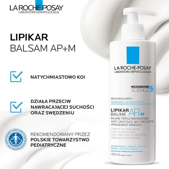 Регенерирующий бальзам тройного действия, 400 мл La Roche-Posay Lipikar AP+M — фото 2