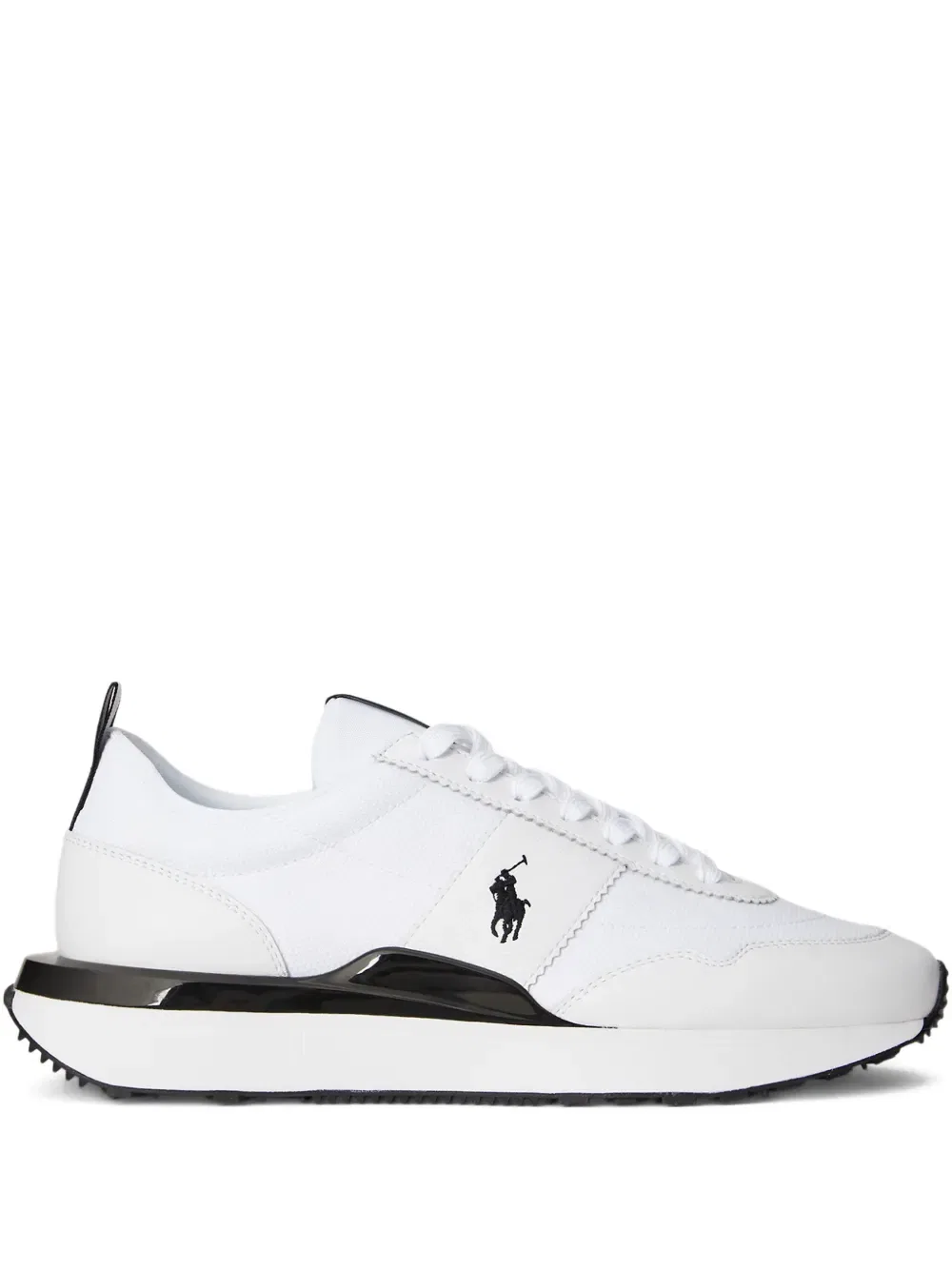 Кроссовки Train 89 из полосатой кожи Polo Ralph Lauren, белый