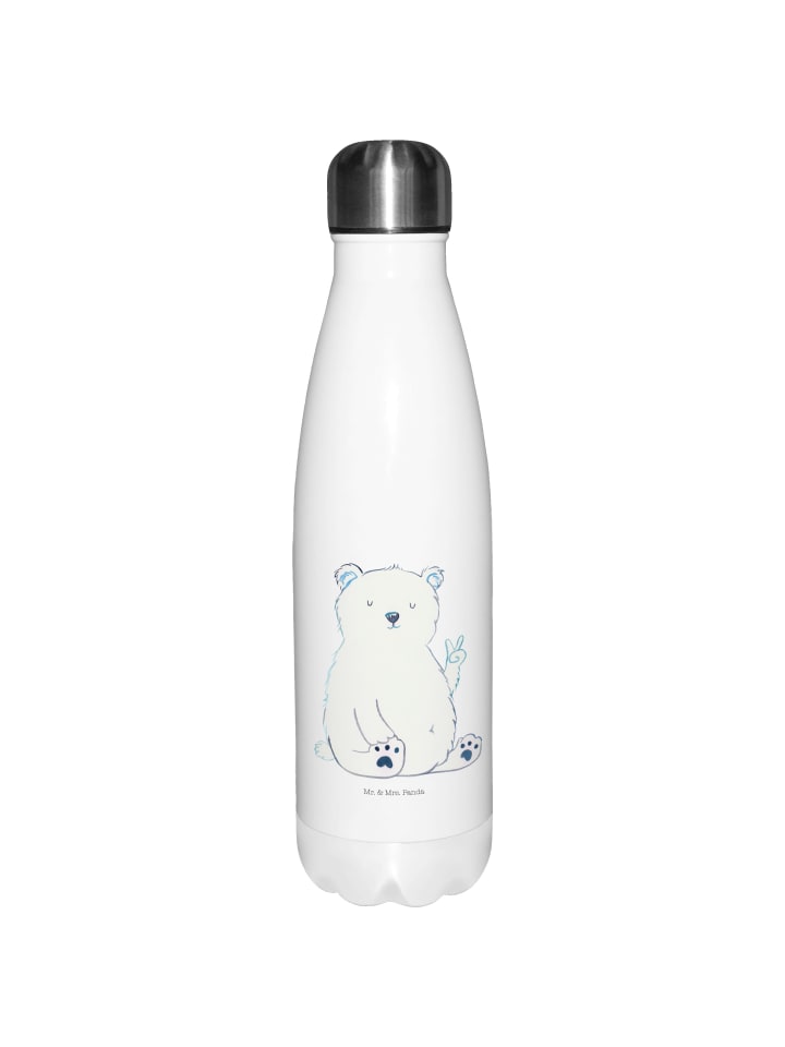 

Mr. & Mrs. Panda Бутылка для питья Ice Bear Lazy Drinking Bottle без надписи, белая