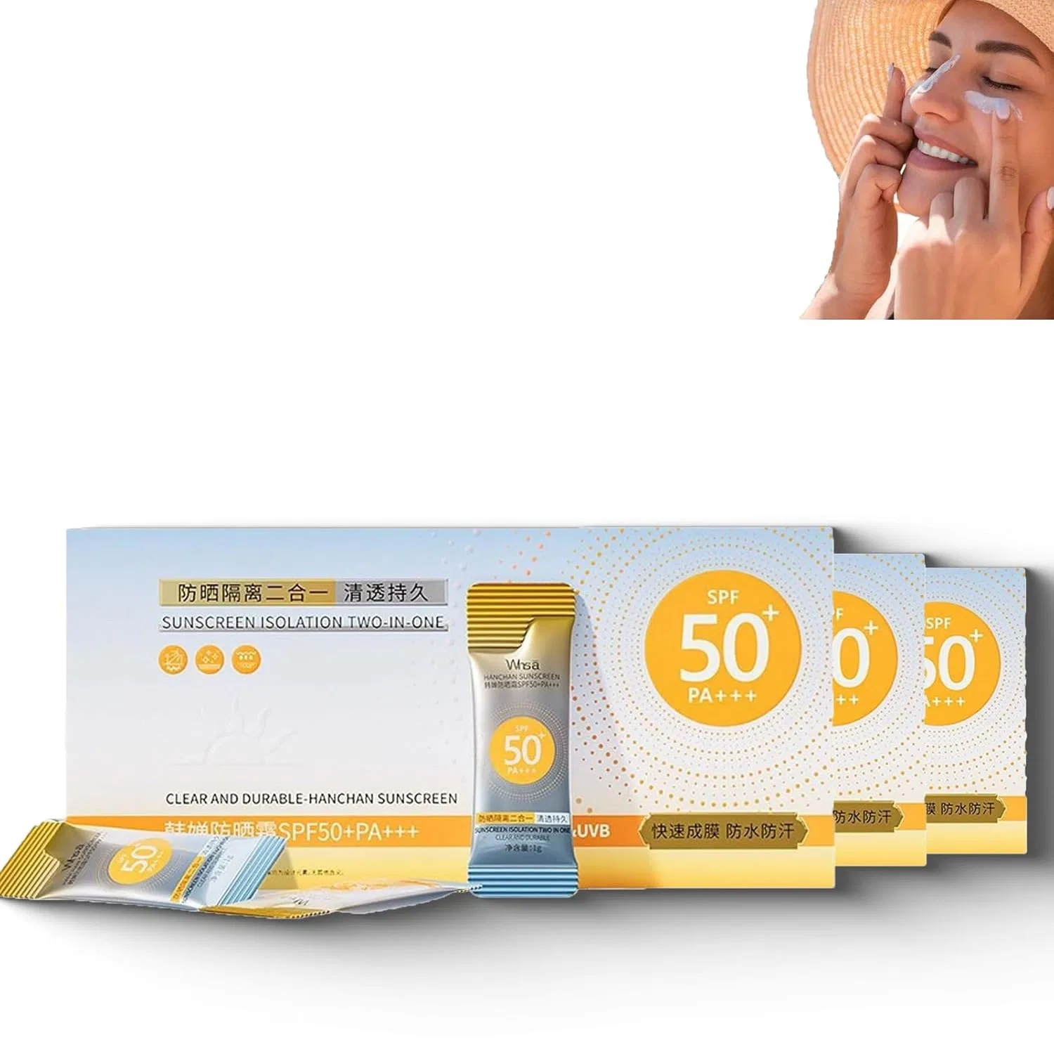 Набор мини-кремов для загара с SPF 50+ (150 шт.) Generisch