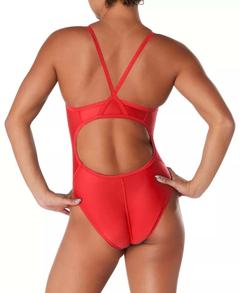 Женские эко-однотонные кроссовки Speedo с функцией Flyback, красный — фото 3