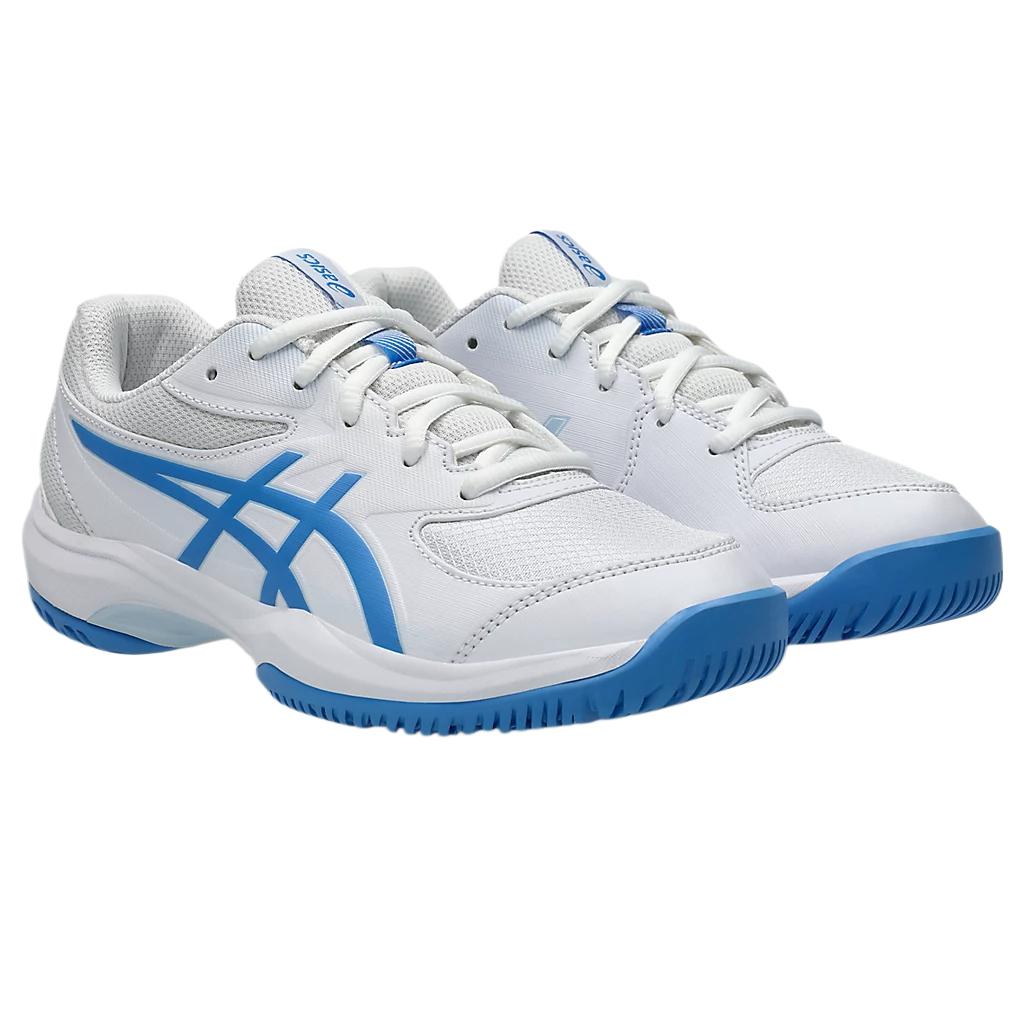 ASICS Износостойкие низкие детские повседневные кроссовки white/blue kids' — фото 3