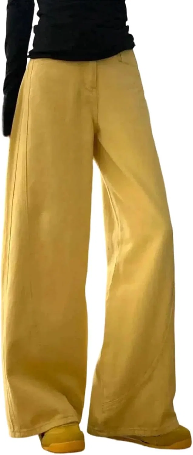 Джинсы свободные, Wrangler, желтый