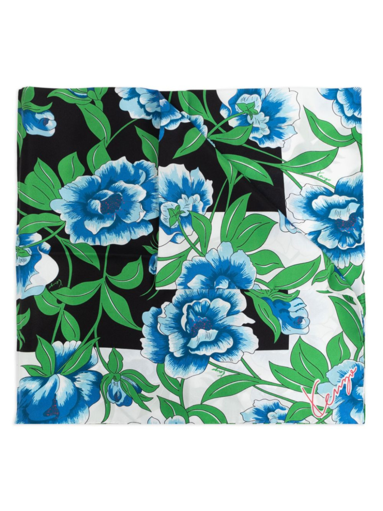 

Kenzo шарф с цветочным принтом, черный