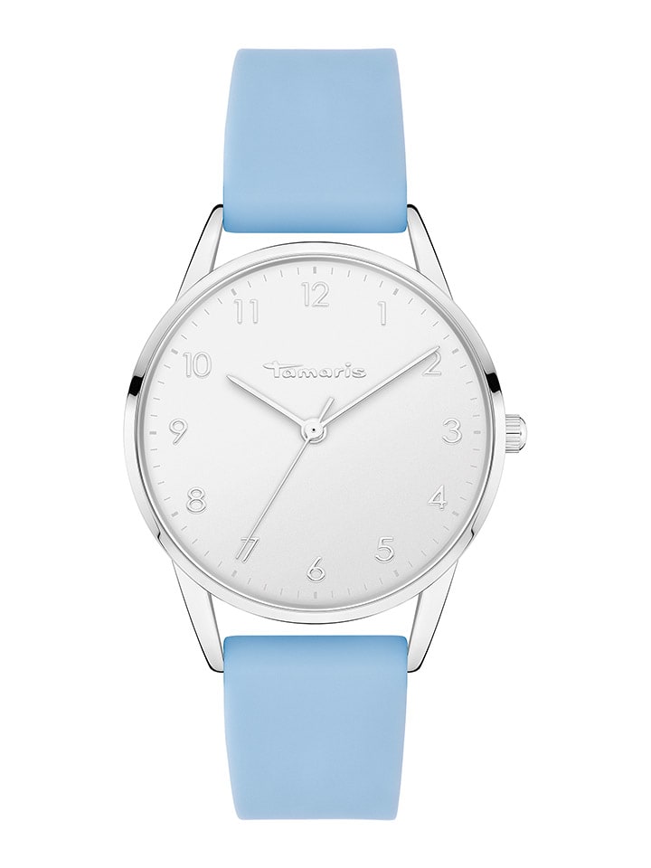 

Tamaris Кварцевые часы светло-голубого/серебристого/белого цвета
