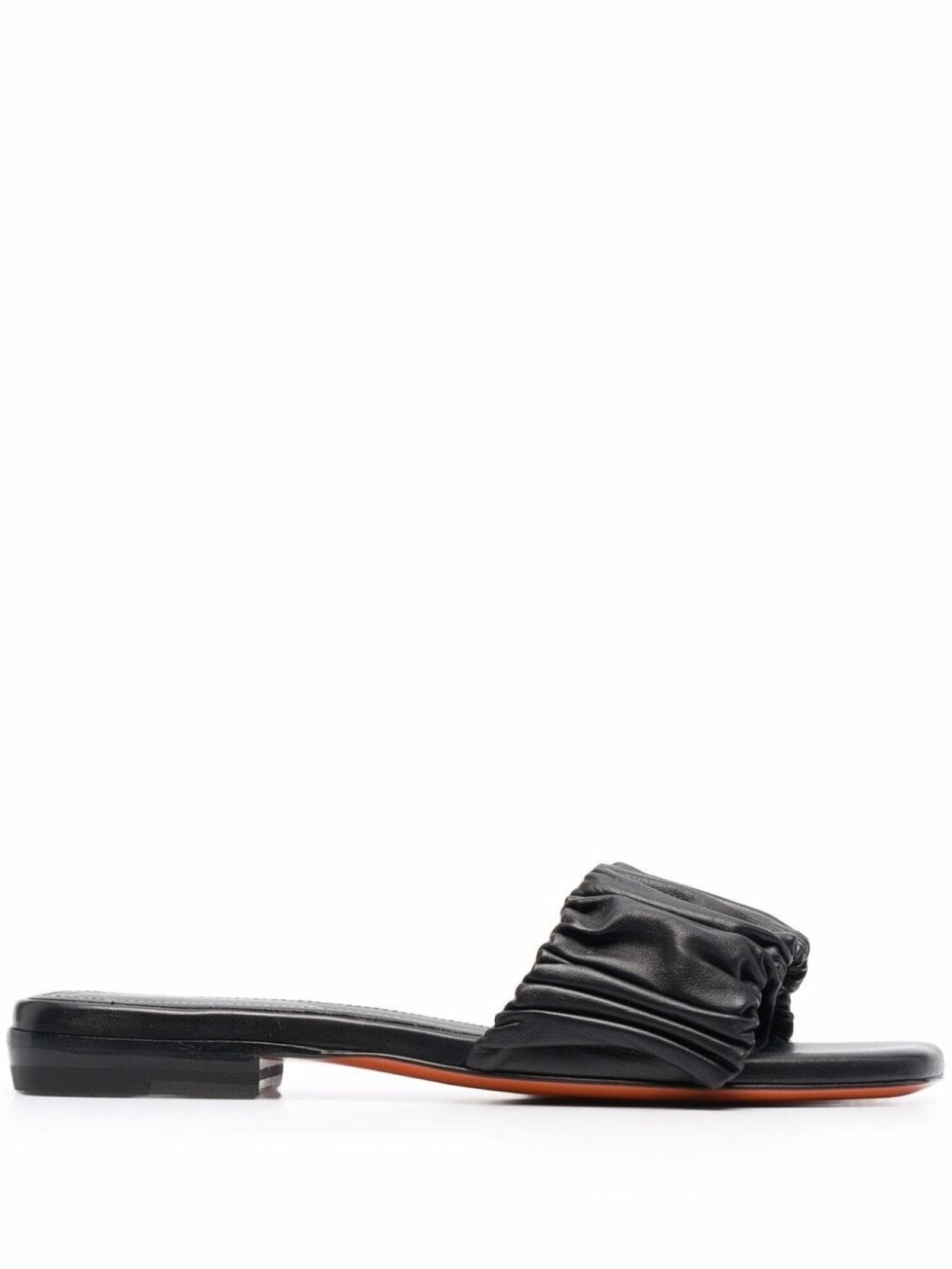 

Santoni сандалии со сборками, черный