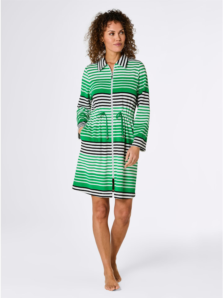 

Witt Weiden Банный халат в зелено-белую полоску