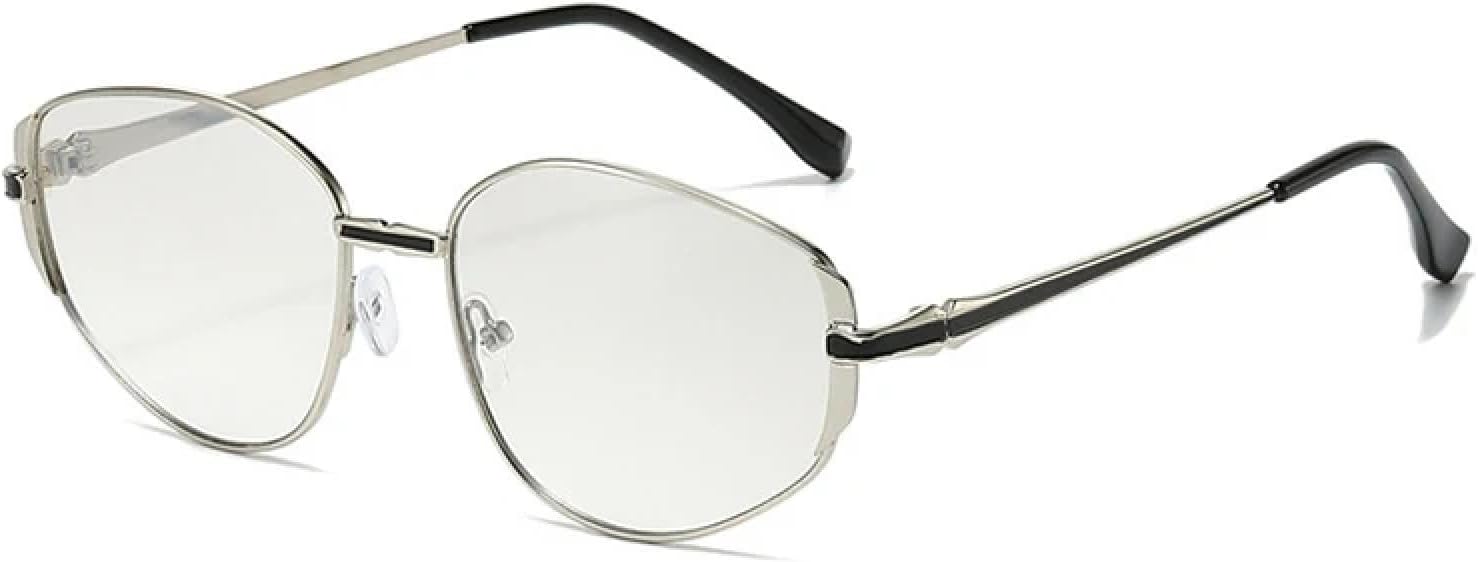 

Классические овальные солнцезащитные очки для женщин, модные, роскошные, в металлической оправе, для мужчин, для активного отдыха на природе и вождения, защита от УФ-излучения UV400 TKKTLLT, Silver Silver