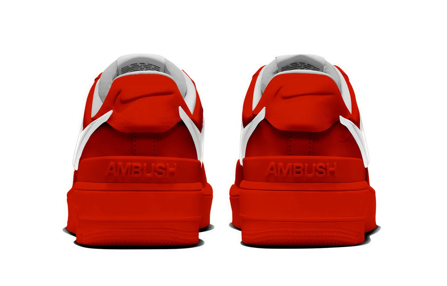 Nike AMBUSH Air Force 1 Crimson Heaven Slip Resistant Low top кроссовки Unisex красные — фото 4