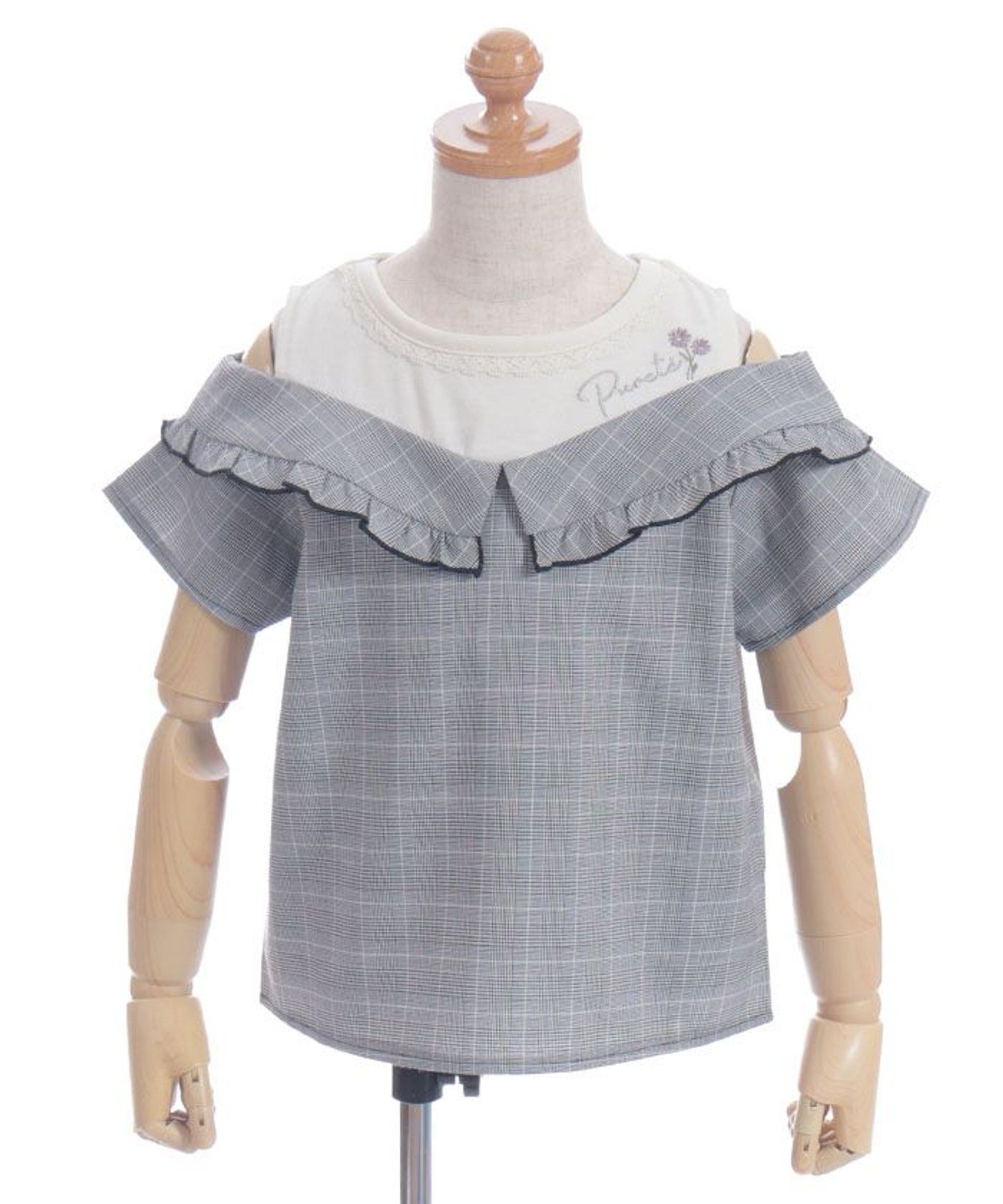 Многослойный топ с возможностью смены рисунка Axes femme kids, Gray — фото 4
