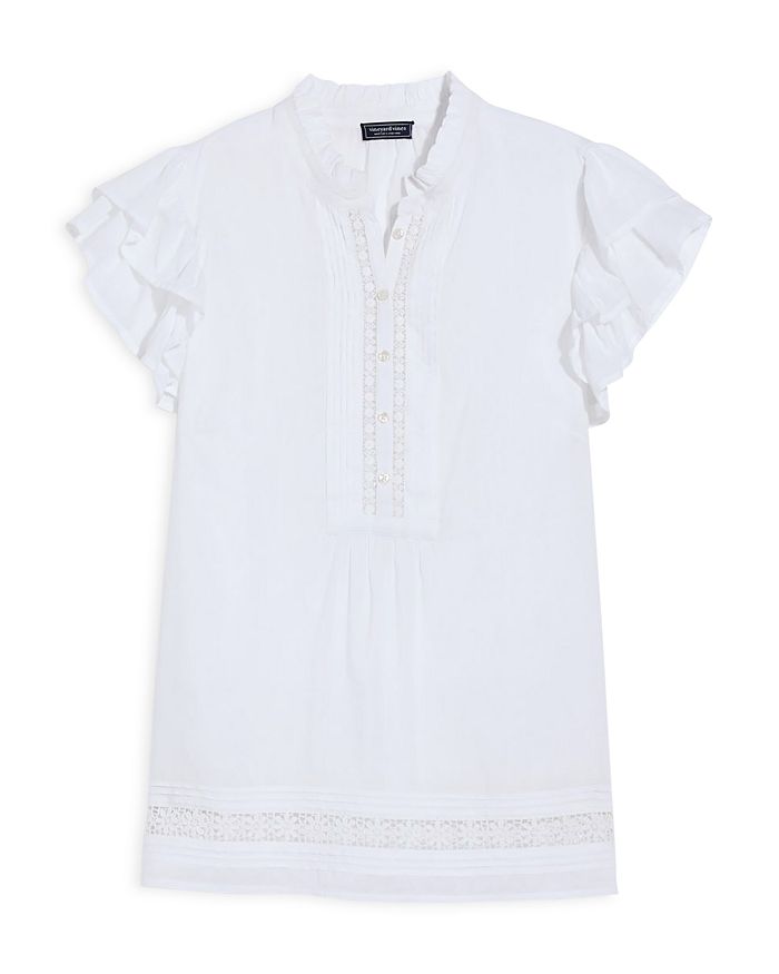 

Топ с кружевной отделкой Vineyard Vines, белый