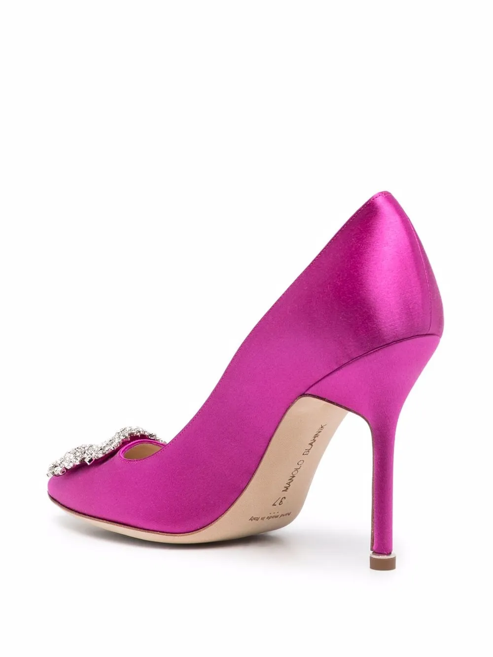 Атласные туфли-лодочки Hangisi Manolo Blahnik, фиолетовый — фото 3
