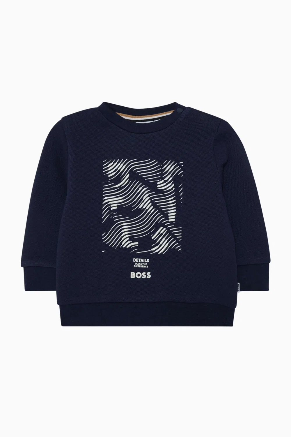 Свитшот с принтом Bonded Pique BOSS Kidswear