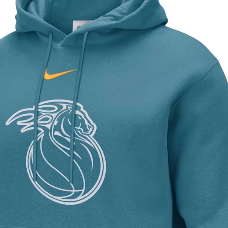 Мужское худи с принтом Detroit Pistons City Edition Nike, Teal Blue — фото 4